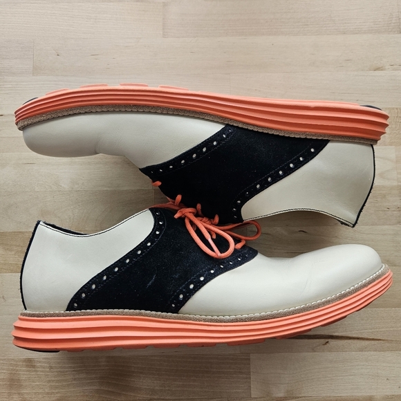 Cole Haan LunarGrand Saddle Tan/Black /Orange 10.5 M - Picture 2 of 9